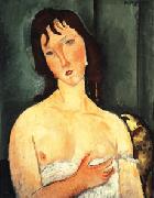 Amedeo Modigliani Portrait of a yound woman (Ragazza) oil on canvas